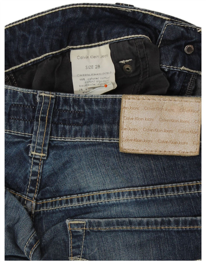 CALVIN KLEIN Womens Denim Shorts W28 Medium  Navy Blue Cotton