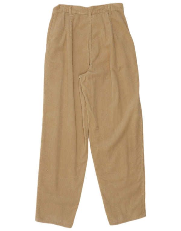 Pantaloni Benetton pentru femei cu talie înaltă din velur IT 44 Medium W28 L30 Bej