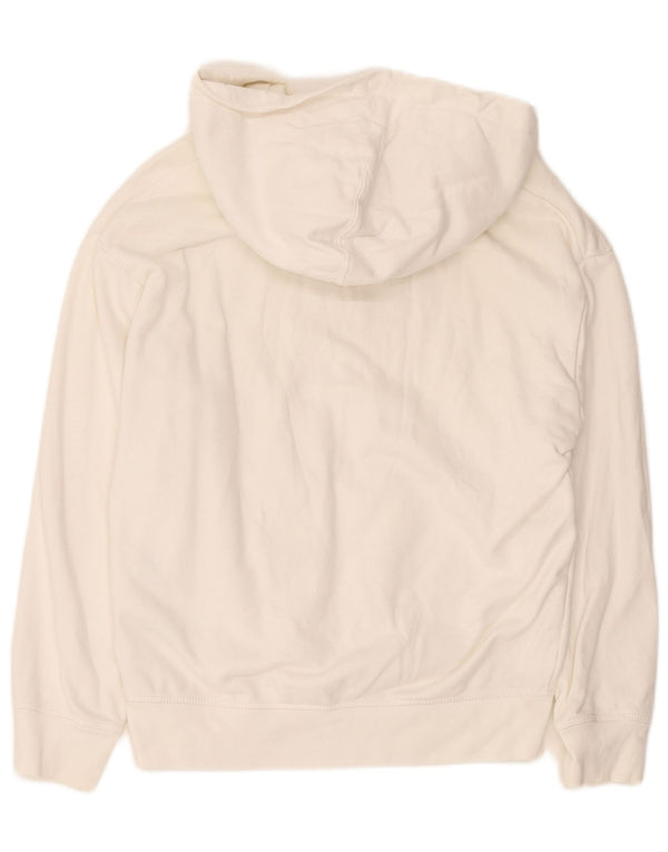 Levi's Damen-Kapuzenpullover mit Grafik, übergroß, UK 10, Größe S, weiße Baumwolle