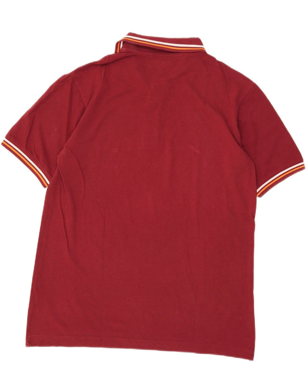 Kappa Mens Polo Shirt Large Burgundy Cotton