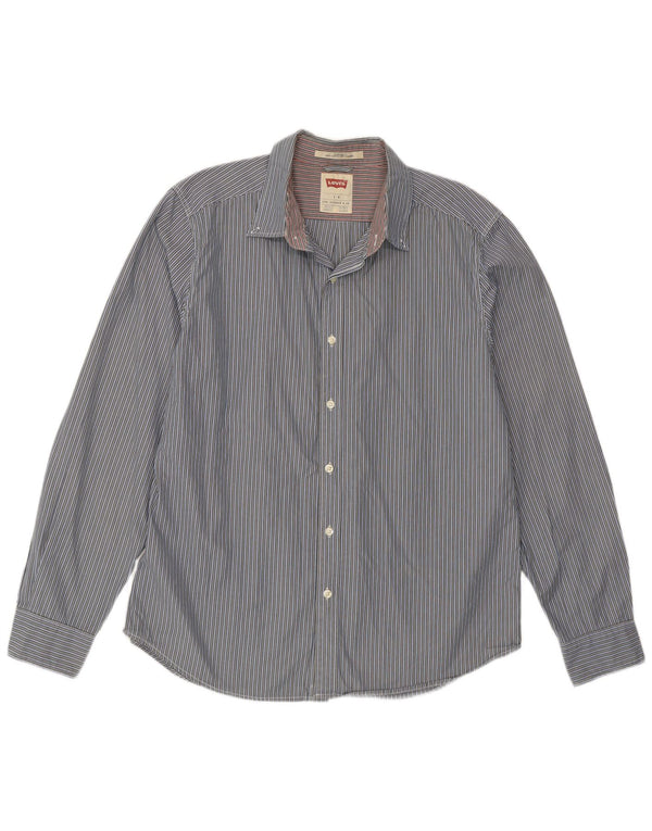 Ανδρικό πουκάμισο Levi's Standard Fit Large Blue ριγέ