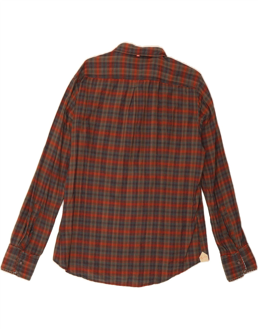 HUGO BOSS Mens Shirt XL Brown Check Cotton Vintage Hugo Boss and Second-Hand Hugo Boss from Messina Hembry 