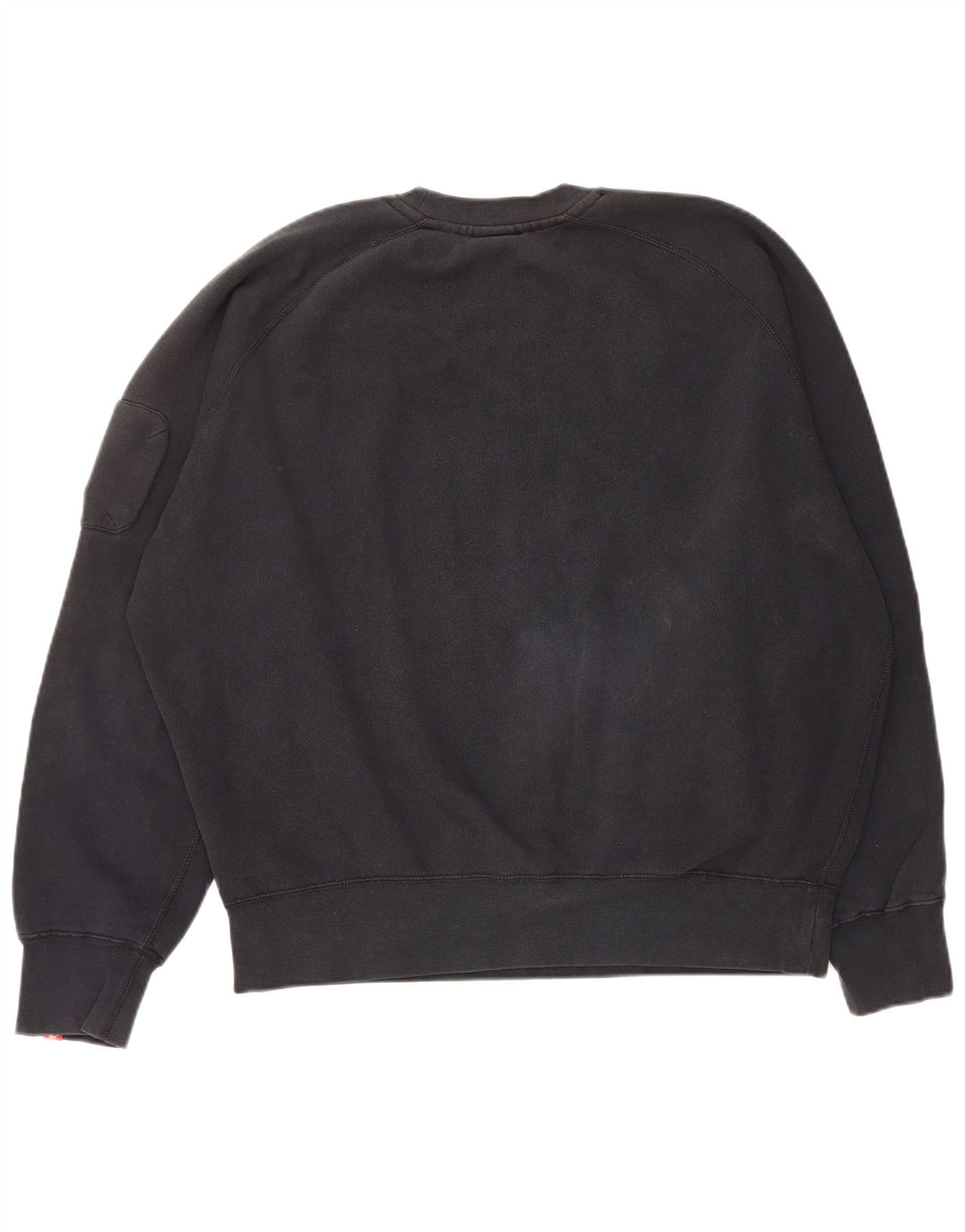 NIKE Womens Oversized Sweatshirt Jumper UK 16 Large Navy Blue Cotton