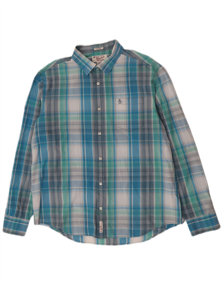 Penguin Mens Classic Fit Shirt 2XL Blue Check