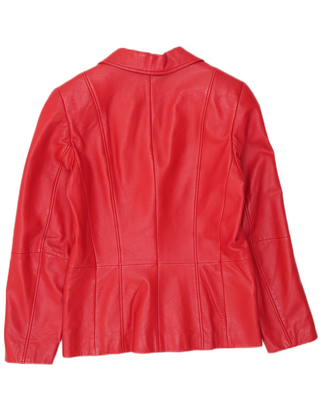 Gerry Weber Dame Læderjakke UK 12 Medium Rødt Læder