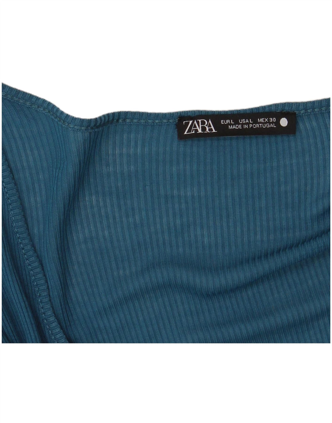 Zara Damen Top Langarm UK 14 Large Blau