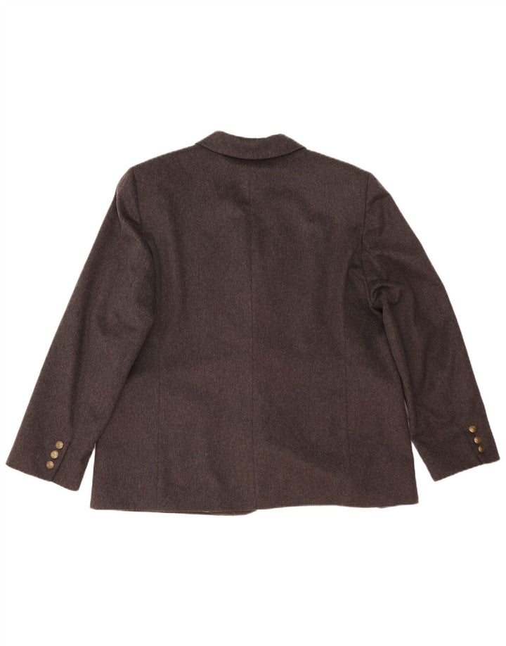 Blazer Vintage pentru femei cu 2 nasturi IT 51 2XL Lână gri