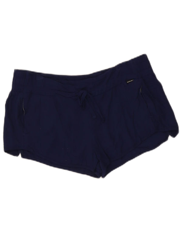Hurley Womens Sport Shorts UK 14 Medium Navy Blue Rayon