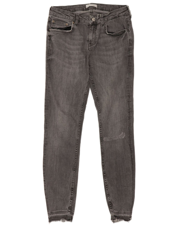 Zara Womens Skinny Jeans EU 42 Large W32 L28 Grey Cotton