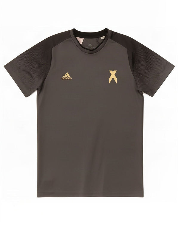 T-shirt Adidas da bambino 13-14 anni in poliestere grigio
