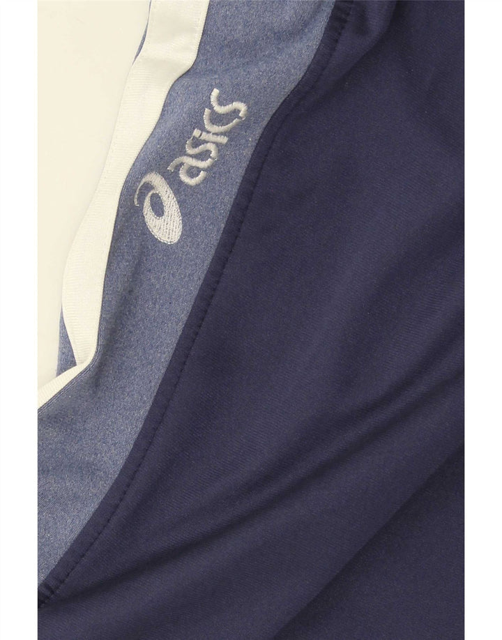 Asics Mens Tracksuit Trousers Large Navy Blue Colourblock