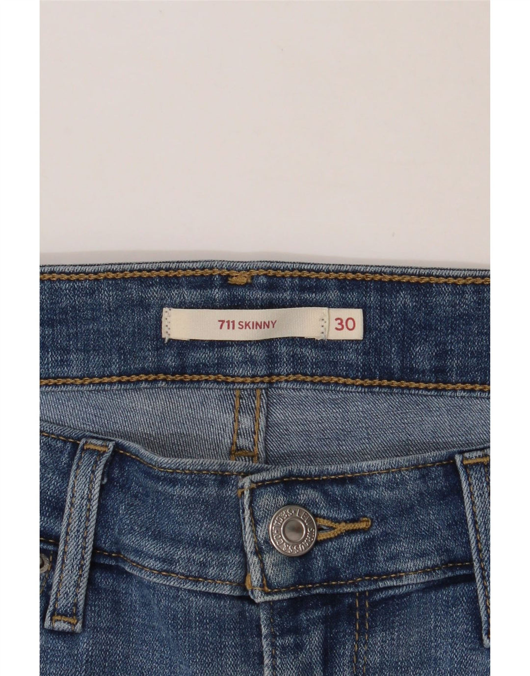 LEVI'S Womens 711 Skinny Jeans W30 L29 Blue Vintage Levi's and Second-Hand Levi's from Messina Hembry 