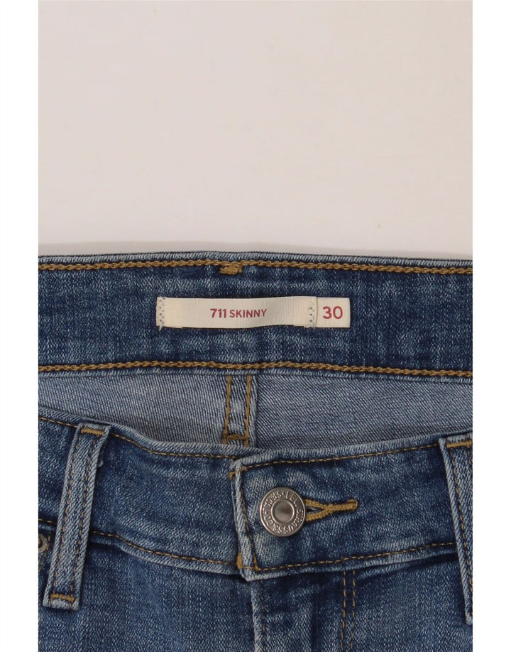 LEVI'S Womens 711 Skinny Jeans W30 L29 Blue Vintage Levi's and Second-Hand Levi's from Messina Hembry 