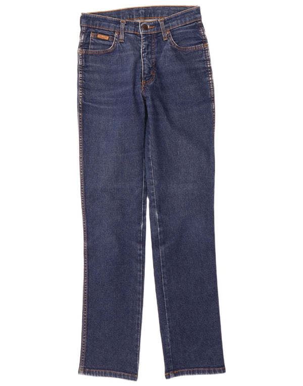 Damskie jeansy Wrangler ROXANNE Straight W24 L30 Niebieskie bawełniane
