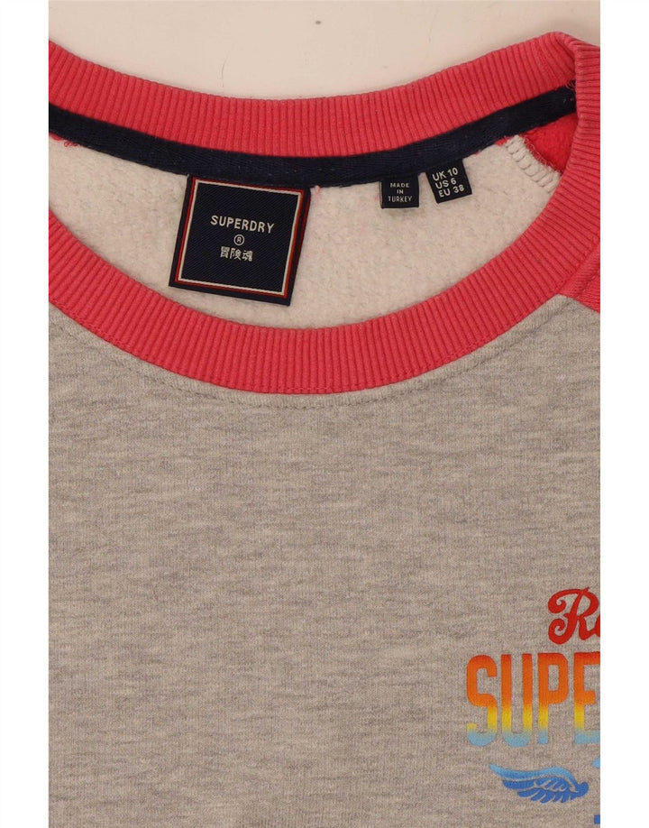 Felpa oversize da donna Superdry Jumper UK 10 Small Grey Colourblock