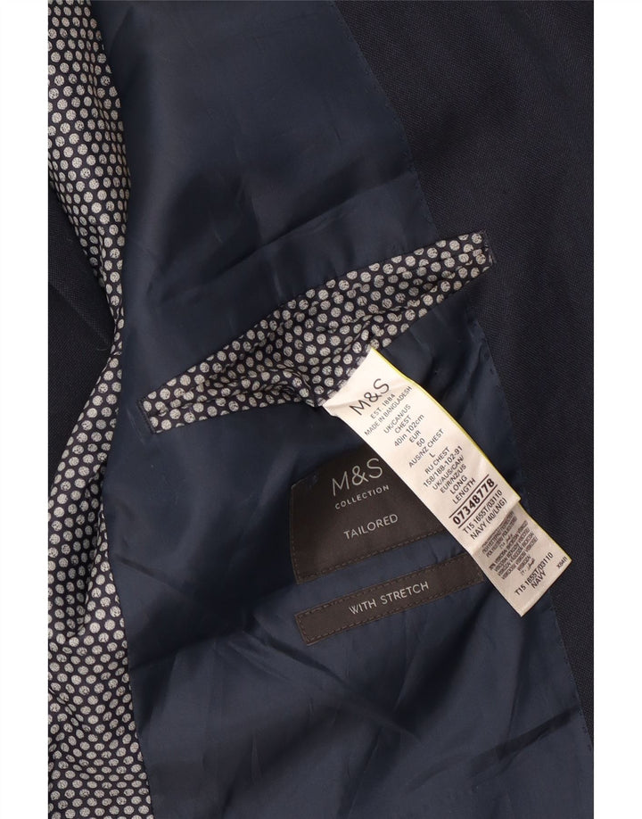 Giacca blazer a 2 bottoni da uomo Marks & Spencer UK 40 medio blu navy