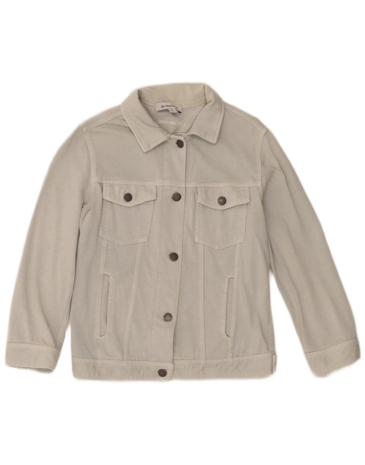 Jeckerson Womens Bomber Jacket UK 10 Small Blue Cotton
