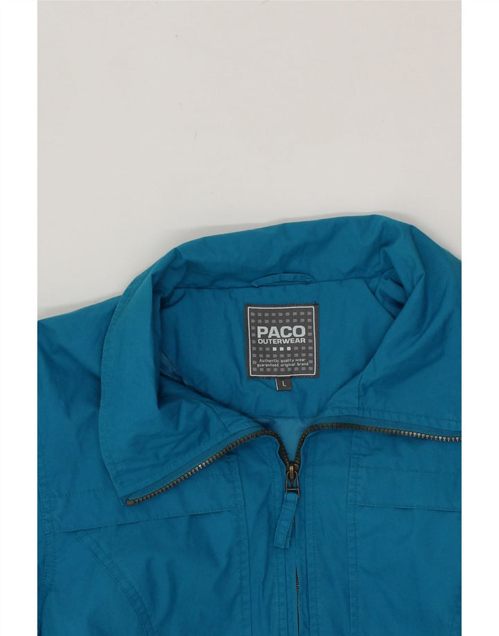 PACO Womens Utility Jacket UK 16 Large Blue Cotton Vintage Paco and Second-Hand Paco from Messina Hembry 
