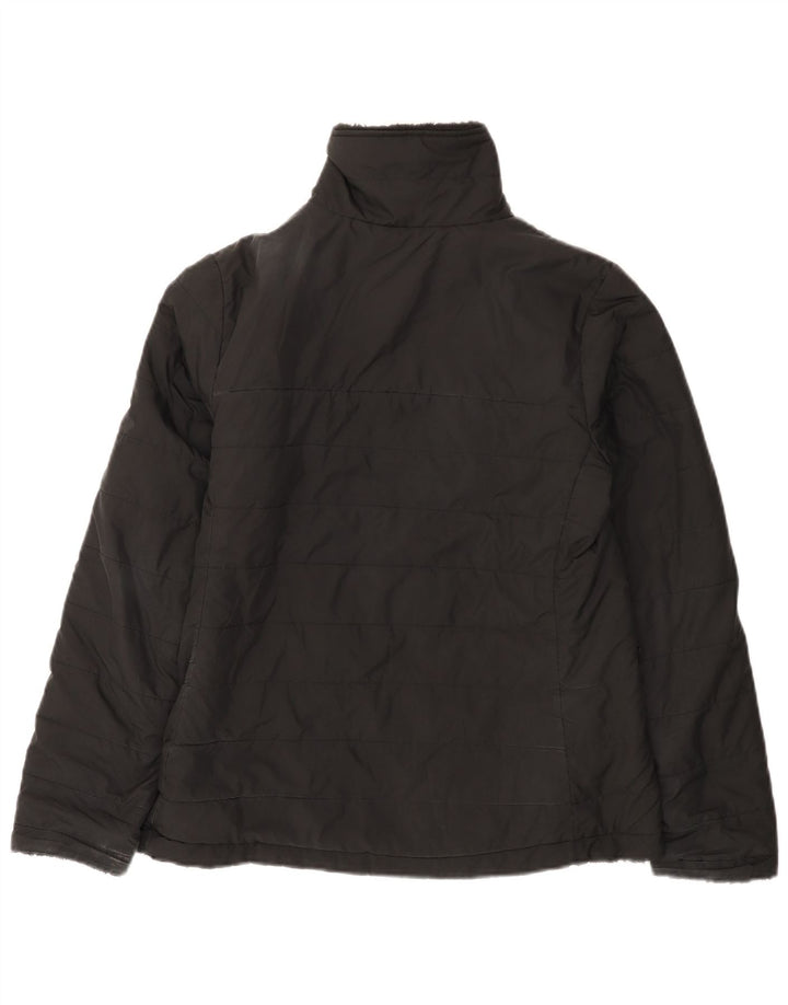 The North Face Damen Reversible Wattierte Jacke UK 14 Medium Schwarz Polyester