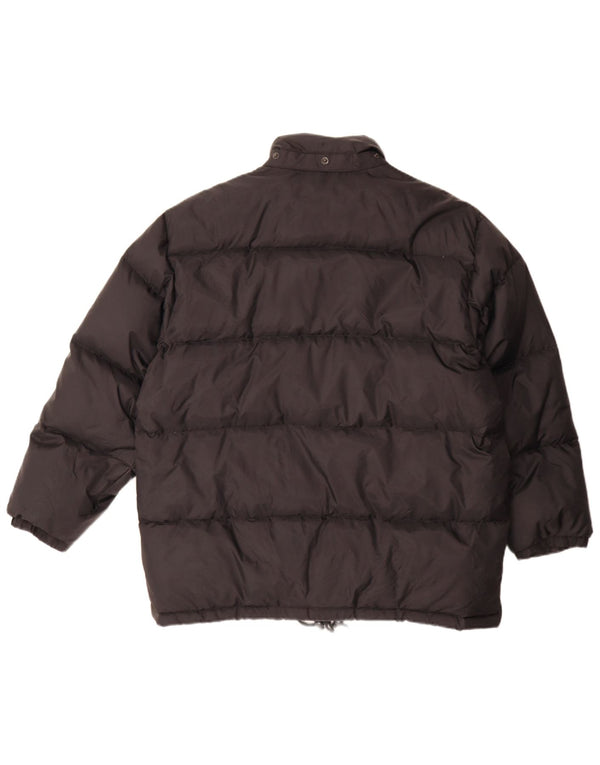 Island Damen Übergroße gepolsterte Jacke UK 16 Large Schwarzes Nylon