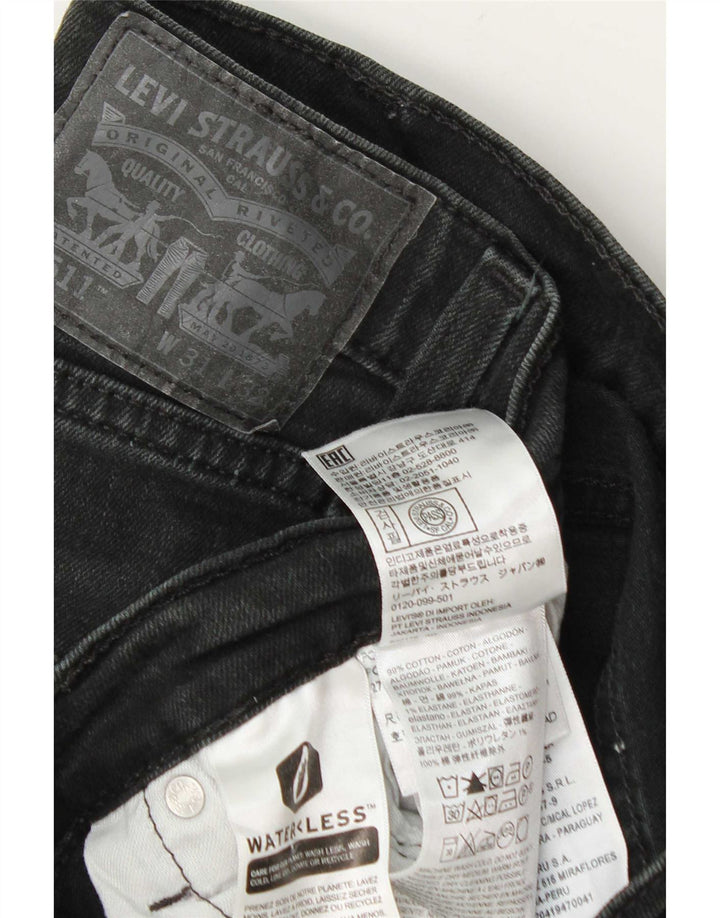 Męskie jeansy Levi's 511 Slim W31 L32 Szara bawełna