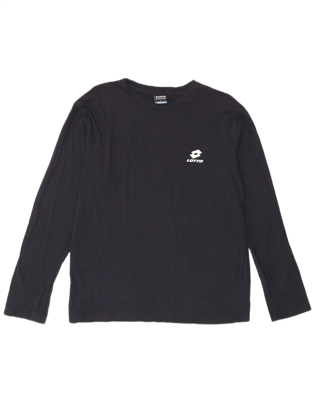 Top da uomo Lotto manica lunga grande in cotone blu navy