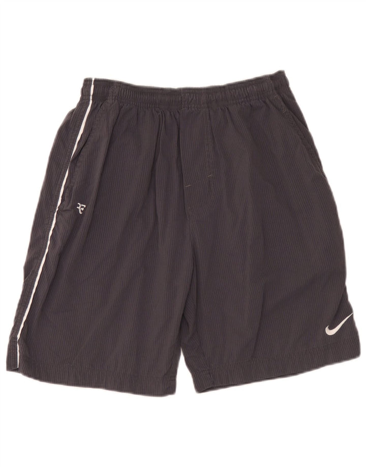 Nike Mens Sport Shorts Small Grey Pinstripe