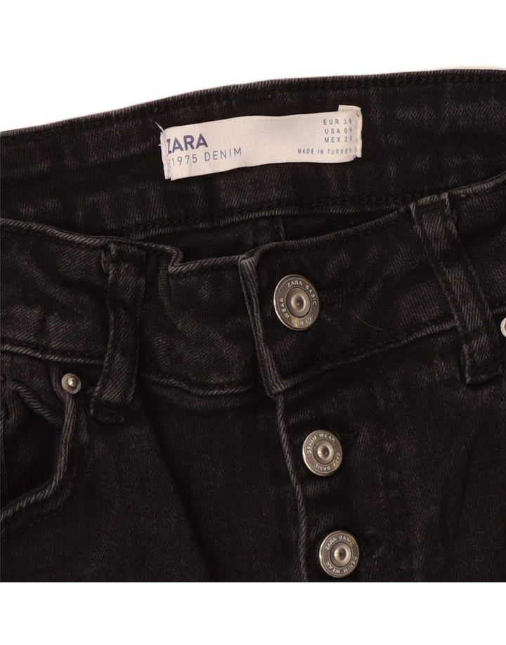 Jeans svasati da donna Zara EU 38 piccoli W28 L32 neri
