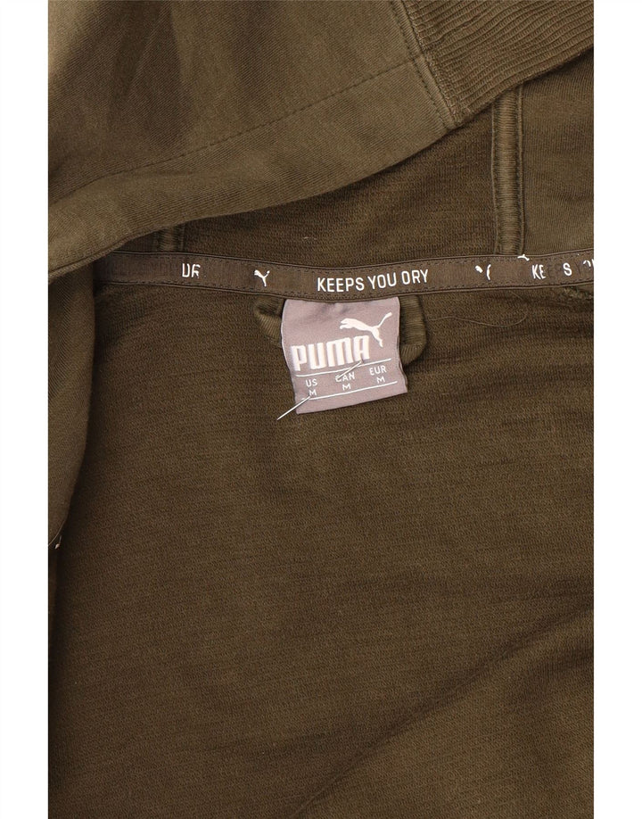Puma Mens Zip Hoodie Sweater Medium Khaki