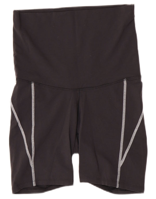 Pantaloncini sportivi Reebok da donna a vita alta UK 12/14 Medium Nero Poliammide
