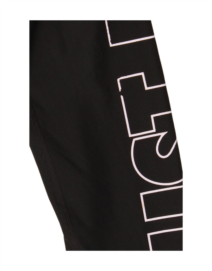 Nike Womens Dri Fit Graphic Leggings UK 10 Small  Black Polyester