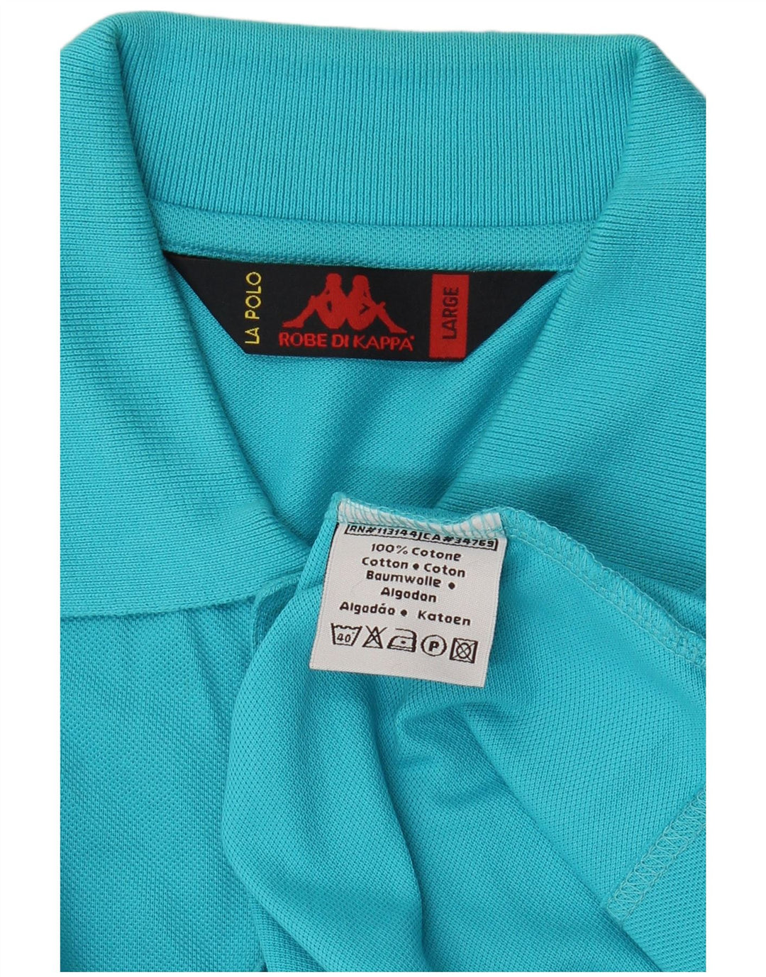 KAPPA Mens Polo Shirt Large Blue Cotton