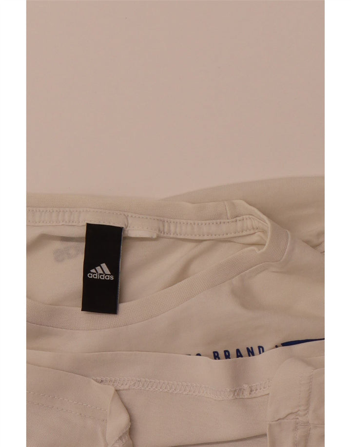 ADIDAS Mens Graphic T-Shirt Top Small White