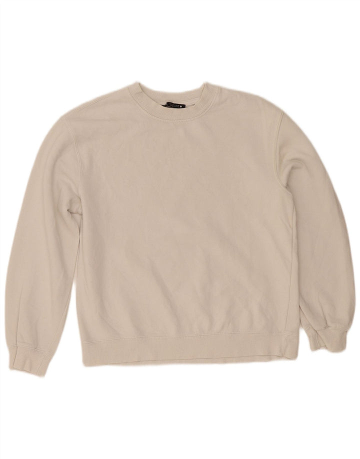 Zara Womens Crop Sweatshirt Jumper UK 10 Small White