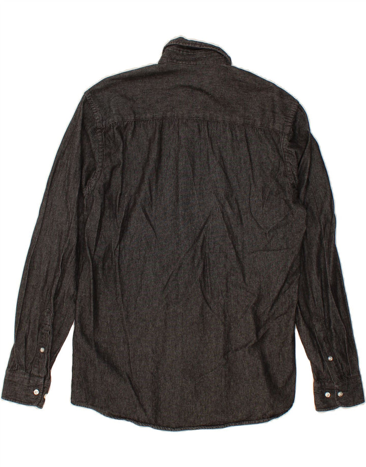 JACK & JONES Mens Shirt Medium Black Cotton Vintage Jack & Jones and Second-Hand Jack & Jones from Messina Hembry 