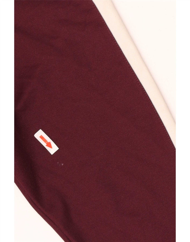 Fred Perry Boys træningsdragt topjakke 9-10 år Medium Maroon Colourblock