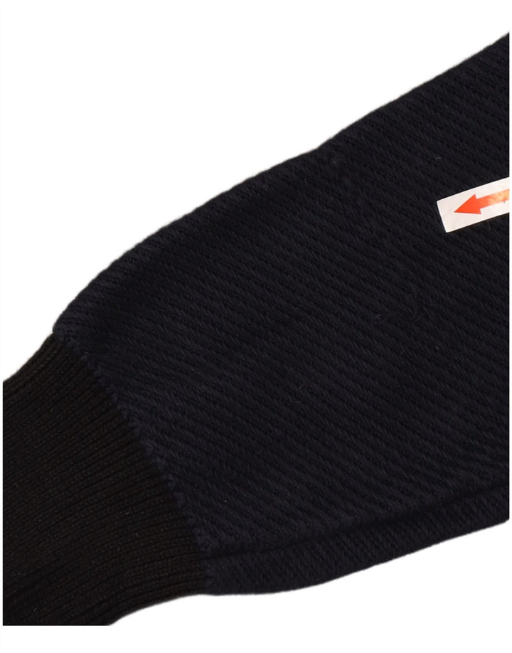 Iceberg Womens Crew Neck Jumper Sweater UK 12 Medium Grey Colourblock Wool