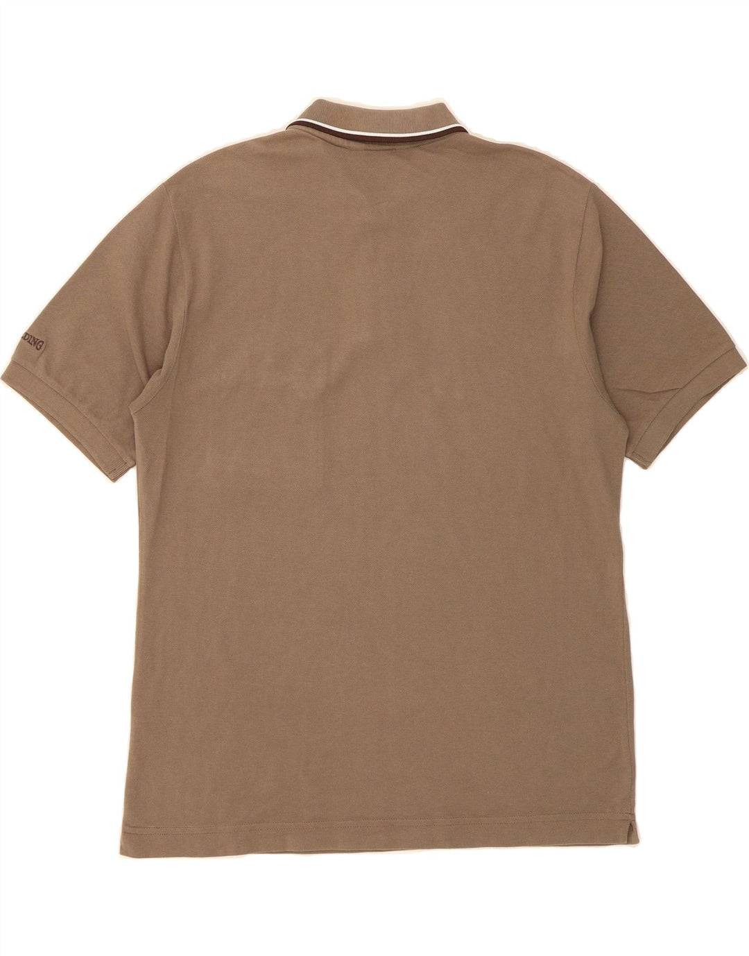 SPALDING Mens Polo Shirt Medium Brown Cotton Vintage Spalding and Second-Hand Spalding from Messina Hembry 