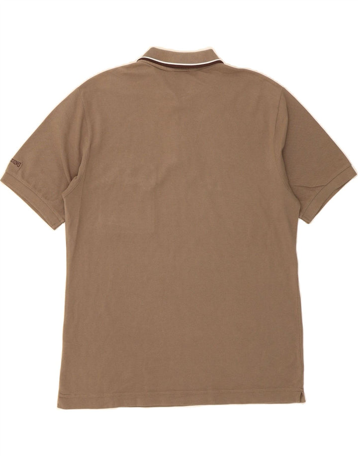 SPALDING Mens Polo Shirt Medium Brown Cotton Vintage Spalding and Second-Hand Spalding from Messina Hembry 
