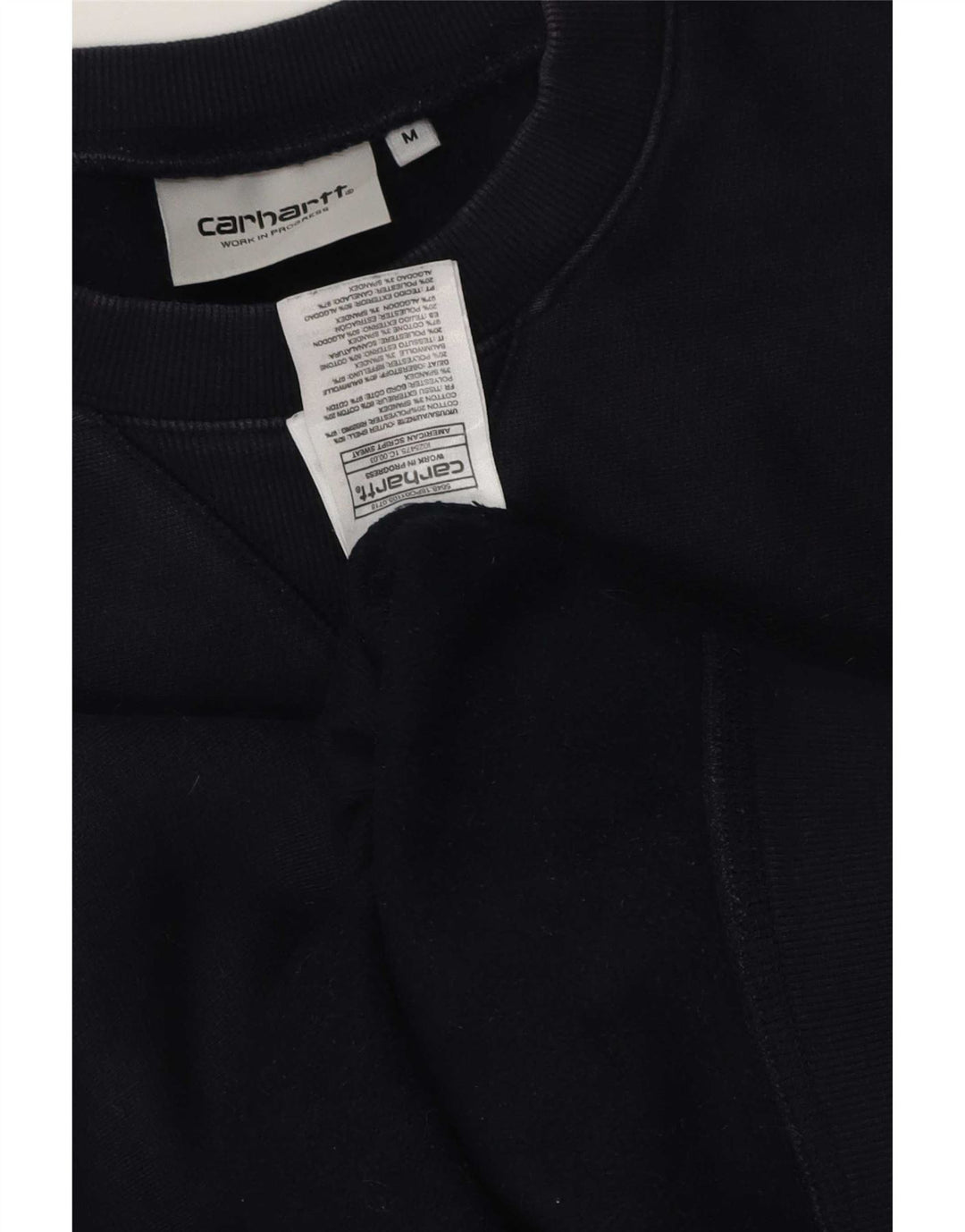 Carhartt Mens Sweatshirt Jumper Medium Navy Blue Cotton
