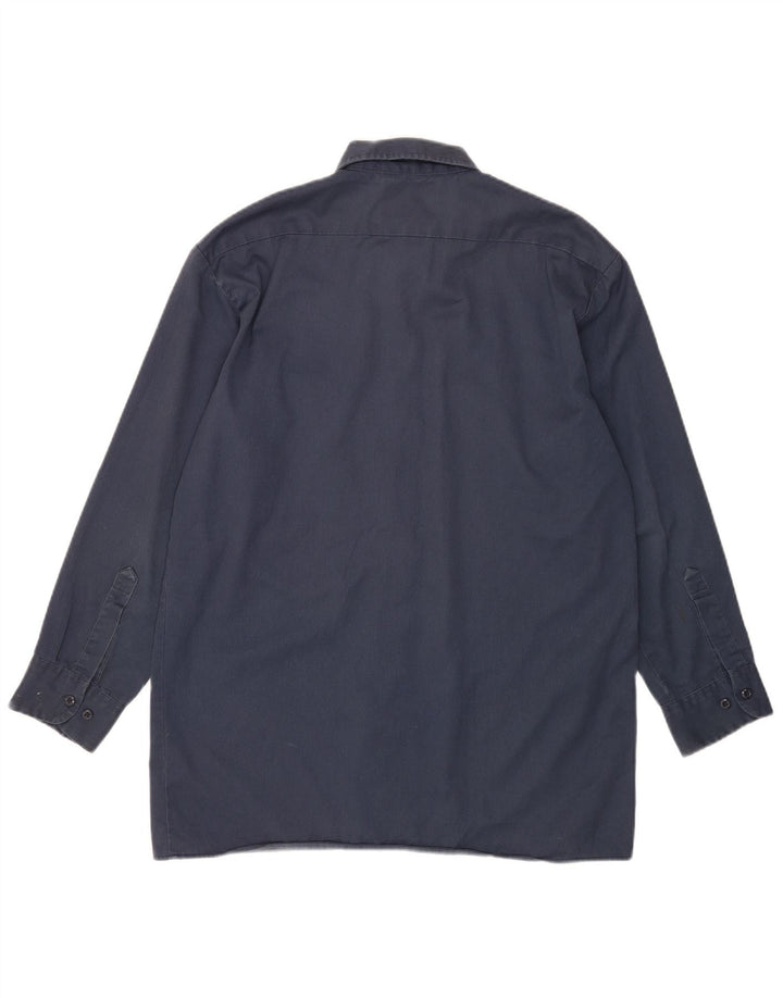 Dickies Mens Shirt Medium Navy Blue Polyester