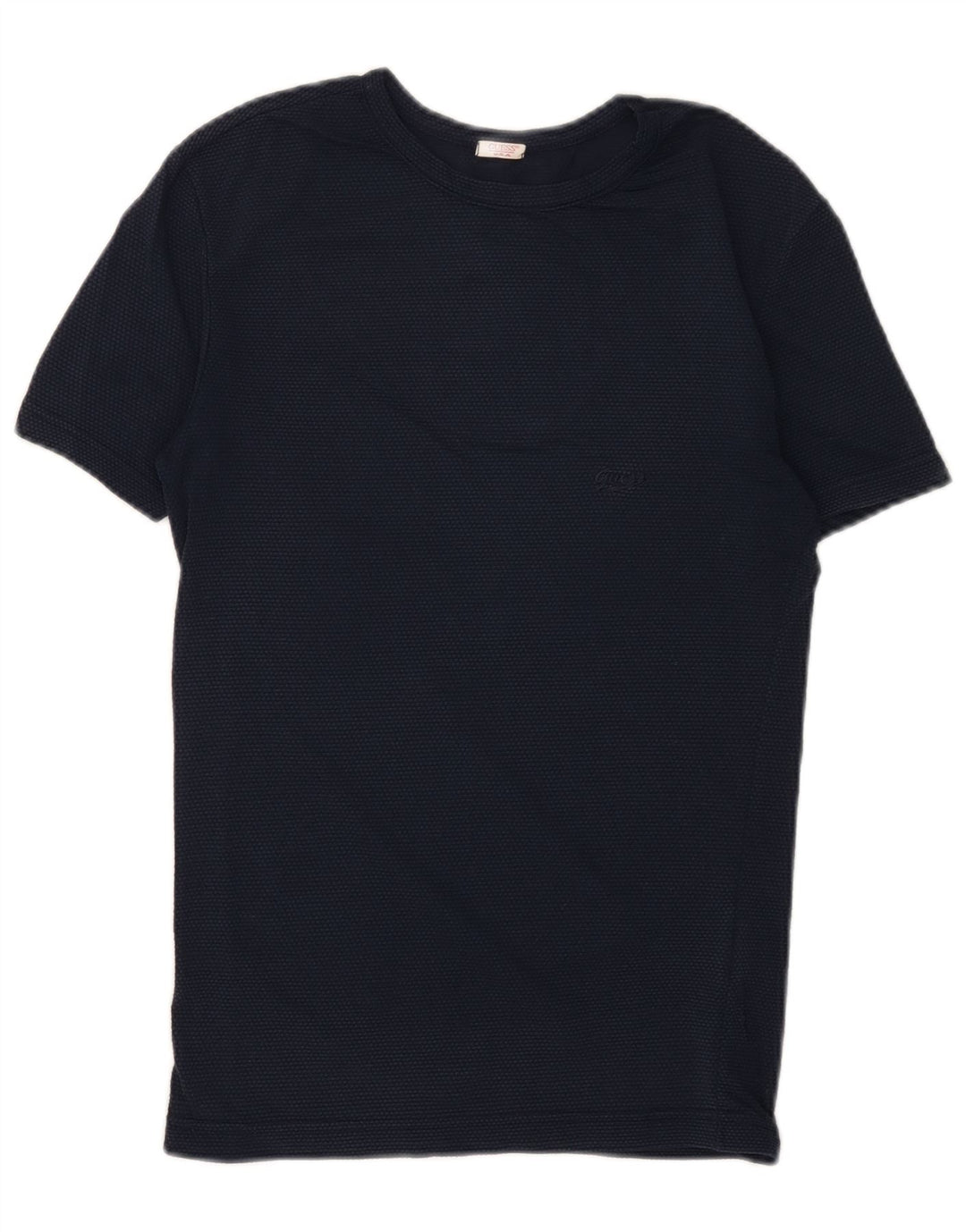GUESS Womens T-Shirt Top UK 12 Medium Navy Blue