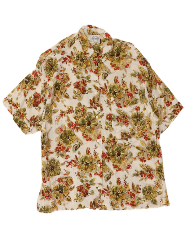 Newpenny Womens Hawaiian Shirt Blouse UK 16 Large Multicoloured Floral