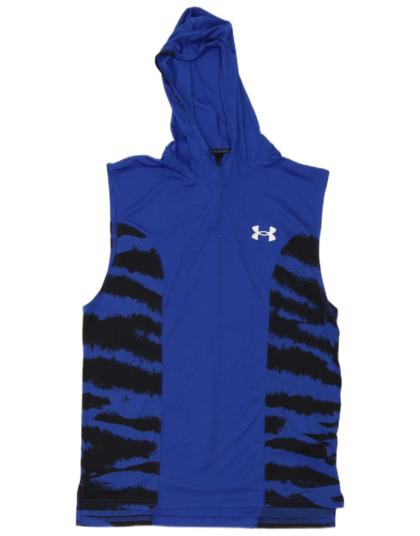 Męska kamizelka z kapturem Under Armour z grafiką, duża, niebieska, poliestrowa z nadrukiem zwierzęcym