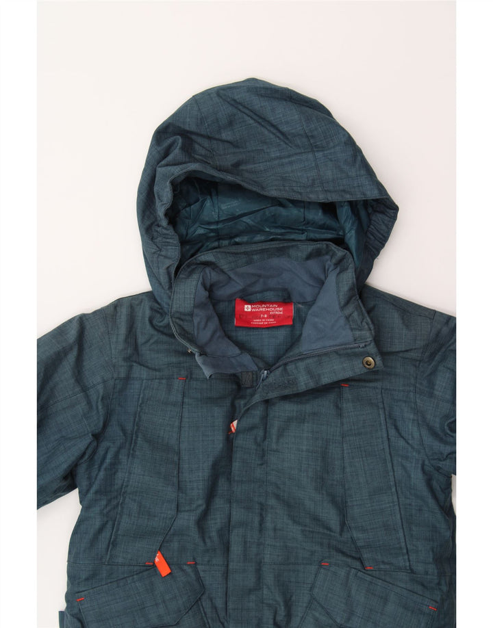 WAREHOUSE Boys Hooded Windbreaker Jacket 7-8 Years Blue Polyester Vintage Warehouse and Second-Hand Warehouse from Messina Hembry 
