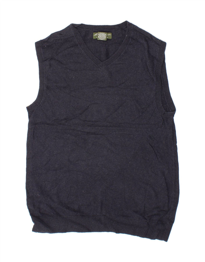 EDDIE BAUER Mens Vest Tank Top Small Navy Blue Cotton Vintage Eddie Bauer and Second-Hand Eddie Bauer from Messina Hembry 