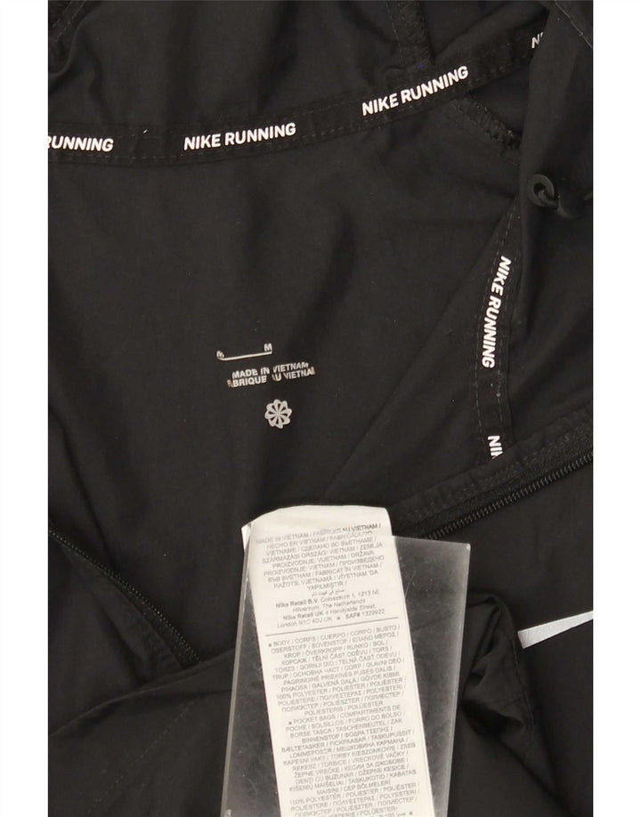 Nike Womens Running Hooded Tracksuit Top Jacket UK 14 Medium Black