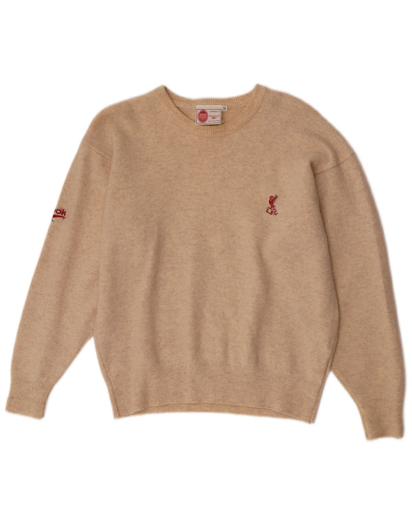Maglione Reebok Liverpool da uomo, vestibilità regolare, con scollo a barca, XL Beige