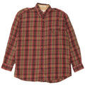 Orvis Chemise en flanelle pour homme en coton à grands carreaux rouges