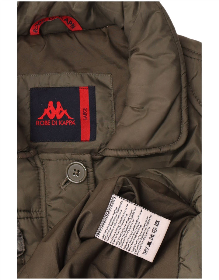 Kappa Womens Padded Jacket UK 16 Large Green Polyamide